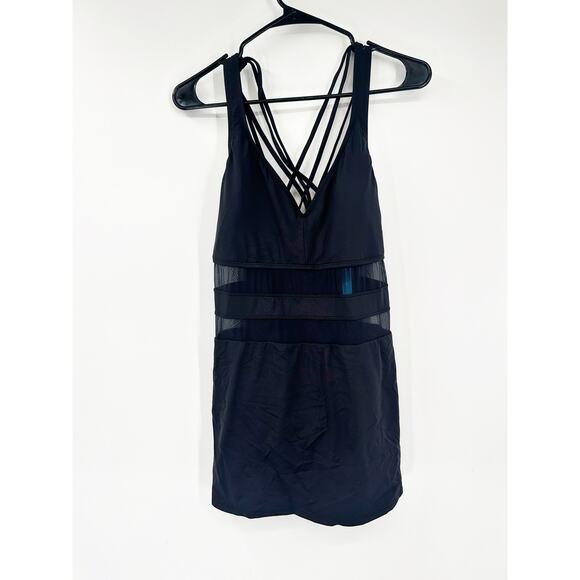 Bleu Rod Beattie Plus Size Don't Mesh With Me Cross Back Swim Dress 18W NEW - Picture 3 of 10